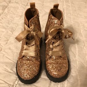 Gap Kids Rose Gold Lace Up Boots size 13